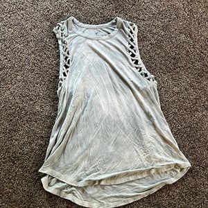 Soft and sexy green acid wash tank